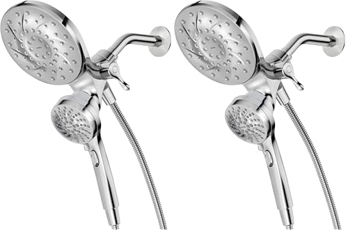Moen Engage Chrome Magnetix 2-in-1 Combo Rain Showerhead with Detachable Handheld Shower Spray, Featuring Magnetic Docking System, 26009 (Pack of 2) - color: Chrome, size: Pack of 2