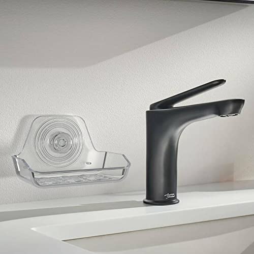 Self Adhesive Soap Dish Wall Mounted, Plastic Soap Saver, Sponge Soap Holder for Shower Wall, Bathroom, Kitchen ((Clear A)) - size: 1