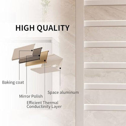 Towel Dryer for Bathroom, Electric Towel Warmer, Towel Warmer Rack for Bathroom, Heated Towel Rack Freestanding, White,One Layer - size: One Layer