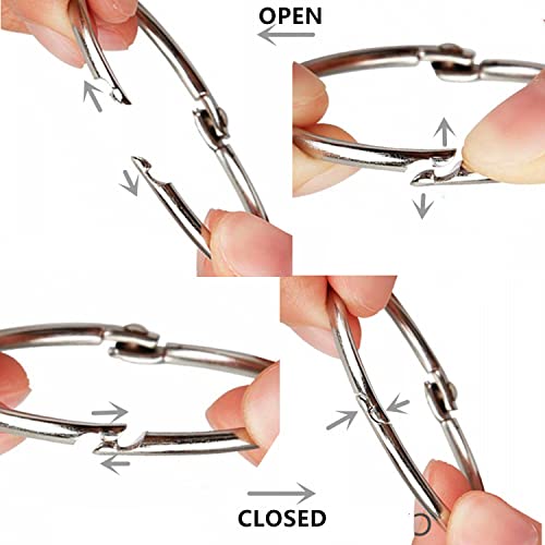 Silver Shower Curtain Rings Metal Round Hooks Ring (15 Pieces) 2-3/4 inch Diameter Nickel Plated Rustproof for Bathroom Shower Rod - color: Silver