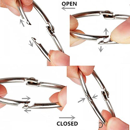 Silver Shower Curtain Rings Metal Round Hooks Ring (15 Pieces) 2-3/4 inch Diameter Nickel Plated Rustproof for Bathroom Shower Rod - color: Silver