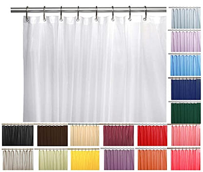 Elegant Heavy Duty Vinyl Shower Curtain Liner with 12 Metal Grommets DPC Clear - color: Dpc Clear