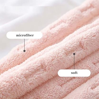 3 Pack Microfiber Hand Towels for Bathroom with Hanging Loops Quick Dry Small Towel Set for Bathroom Kitchen 14 x29.6inch (Pink) - color: Pink