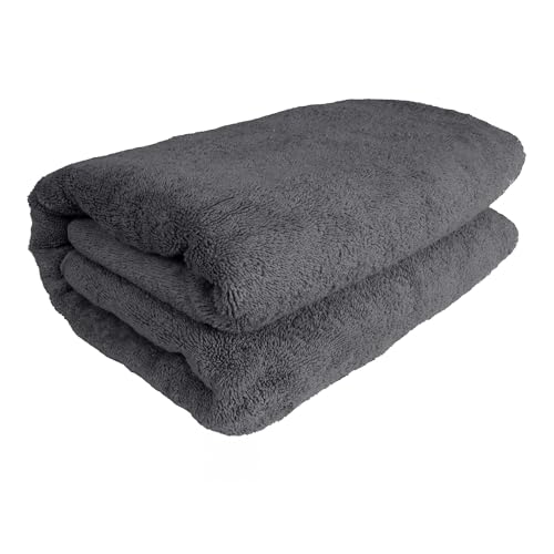 CTT - Premium Turkish Jumbo Bath Sheet, 100% Turkish Cotton, Absorbent & Ultra Comfy Bath Towel Sheets for Hotel & Spa | 40"x80" (Gray) - color: Grey, size: Jumbo Bath Sheet