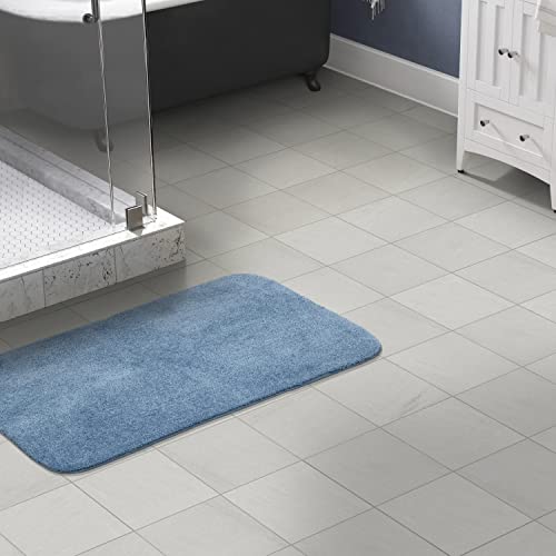 Garland Rug Traditional Bath Rug, 30-Inch by 50-Inch, Basin Blue - color: Basin Blue, size: 2'6" x 4'2" (Rectangular)