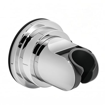 Handheld Shower Head Holder with Enhanced Suction Cup - Relocatable - 4 Angles Adjustable - 90° Downward - Bathroom Wall Mount Shower Wand Holder (Polished Chrome) - style: Chrome