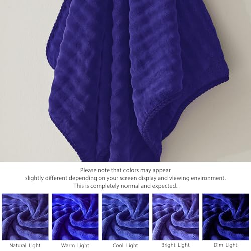 COZYART Lint Free 8Pcs Bathroom Towels Set Ultra Soft Microfiber Navy Blue | Cloud-soft, Ultra fluffy, Thick, Highly Absorbent, Quick Dry, Lint-Free Towels - color: Navy Blue