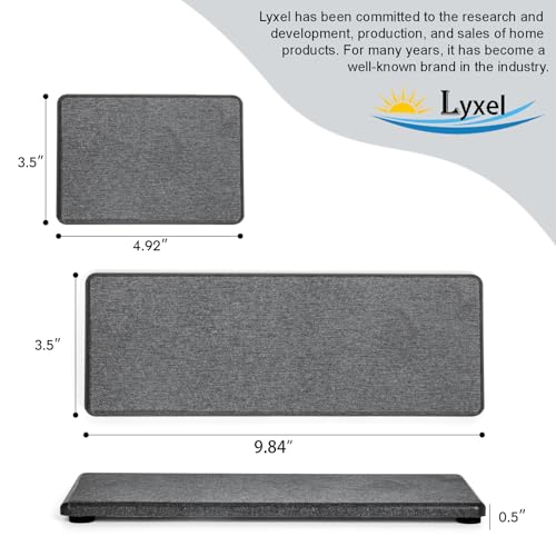3PCS Stone Drying Tray, Water Absorbing Stone Tray for Sink, Stones Soap Trays, Fast Dry Diatomite Stones Mat,Used for Hand Soaps,Sponge,Toothbrush Holder in Bathroom Counter and Kitchen Sinks - color: 3pcs Dark Gray