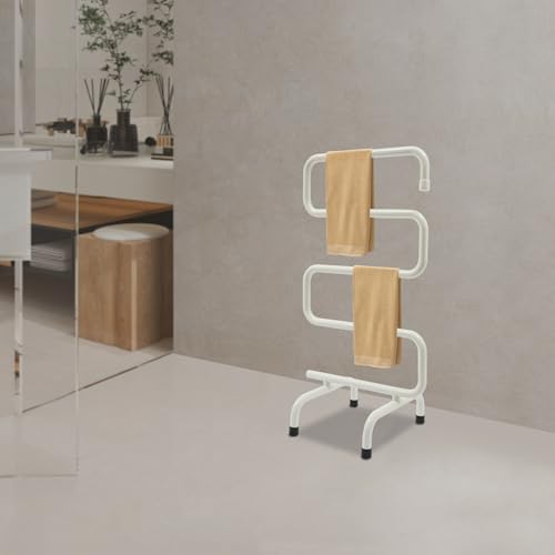 Heated Towel Warmer, Freestanding & Wall-Mounted Towel Rack with Built-in Switch, Overheat Protection & Constant Temperature Control for Bathroom and Spa