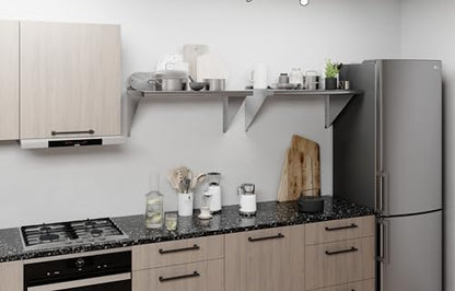 AmGood 18 in. x 30 in. Stainless Steel Wall Shelf | NSF | Metal Shelving | Garage, Laundry, Storage, Utility Room | Restaurant, Commercial Kitchen - size: 30" Long X 18" Deep