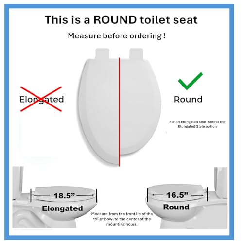 2Q1R6-81 Deluxe Slow Close Plastic Toilet Seat with Vari-Adjust Lok-Down R'N'C Hinge and Quik-Lok Mounting Hardware, Round, Ice Gray - color: Ice Gray, style: Round