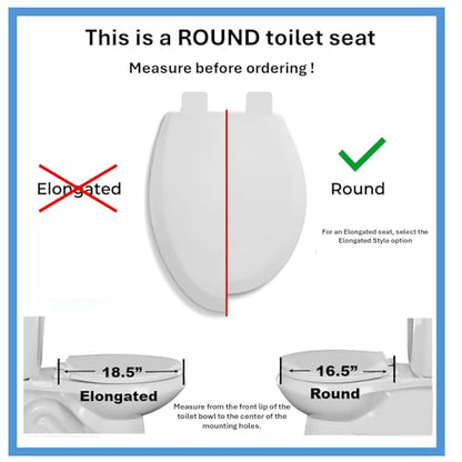 2Q1R6-81 Deluxe Slow Close Plastic Toilet Seat with Vari-Adjust Lok-Down R'N'C Hinge and Quik-Lok Mounting Hardware, Round, Ice Gray - color: Ice Gray, style: Round