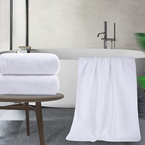 POLYTE Quick Dry Lint Free Microfiber Bath Sheet, 35 x 70 in, Pack of 2 (White) | 2 Pack, Oversize, Lint Free, Quick Dry - color: White