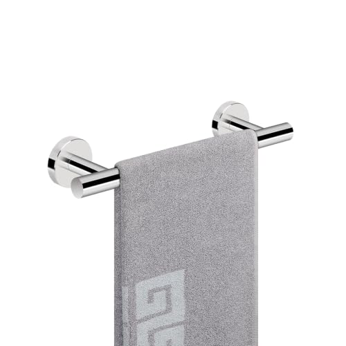 NearMoon Bath Towel Bar, Thicken Stainless Steel Shower Towel Rack Holder Wall Mounted for Bathroom, 10-lnch Overall Length-7-lnch Usable Hanging Space (1 Pack, Chrome Finish) - color: Chrome Finish, size: 10 Inch