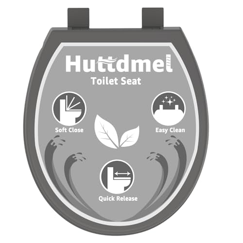 Toilet Seat Round 16.5 Inch with Quick Release-Quick Connect. White Round Toilet Seat with Soft Close. PP Material Safe, Easy Clean and Install, Sturdy Accessories Never Loosen,2 Years Support, Grey - color: Gray, size: Round 16.5inch & Quick-Release