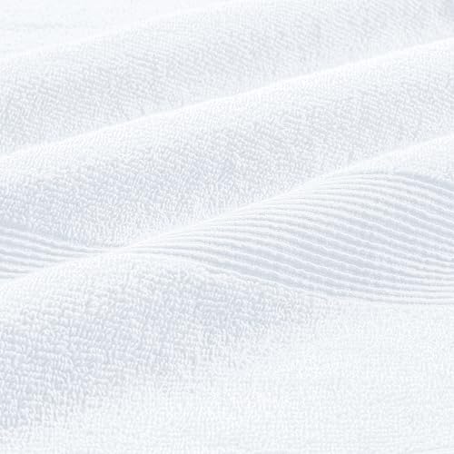 Belizzi Home 8 Piece Towel Set 100% Ring Spun Cotton, 2 Bath Towels 27x54, 2 Hand Towels 16x28 and 4 Washcloths 13x13 - Ultra Soft Highly Absorbent Machine Washable Hotel Spa Quality - White - color: White, size: 8 Piece Towel Set