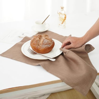 Linen Thick Kitchen Towels Set of 2-100% Linen Dish Towels with Hanging Loops, Super Soft Quick Dry Tea Towels Stonewashed and Handcrafted 17.7 x 23.6 Inch,Dark Khaki - color: Dark Khaki, size: Hand Towel