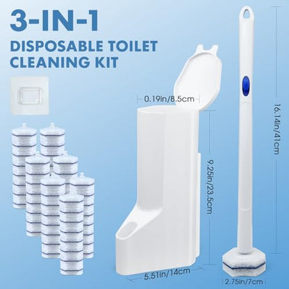 Compatible with Clorox Toilet Wand – Disposable Toilet Brush Head Refills (40 Count)