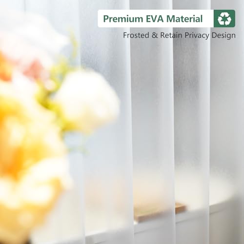 Seenus Waterproof EVA Shower Window Curtain 3D Frosted for Privacy, 40 x 36 inch Bpa-Free Vinyl Shower Curtain Liner Small with 2 Large Magnets, Mini Plastic Bathroom Window Curtain Translucent - color: Frosted, size: 40"W x 36"L (Pack of 1)