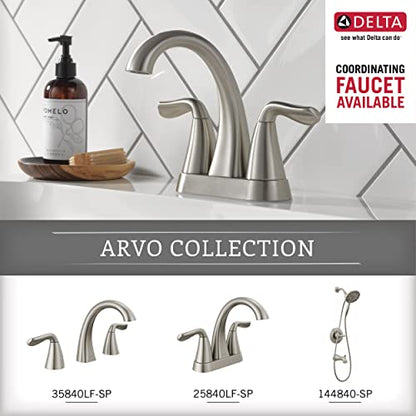 Delta ARV35-DN Arvo Double Towel Hook Bath Hardware Accessory in Brushed Nickel - size: (Pack of 1)