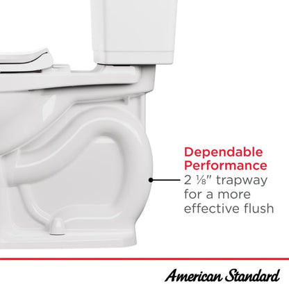 American Standard Cadet PRO Two Piece Round Toilet, 1.28 GPF, White - size: 10" rough-in