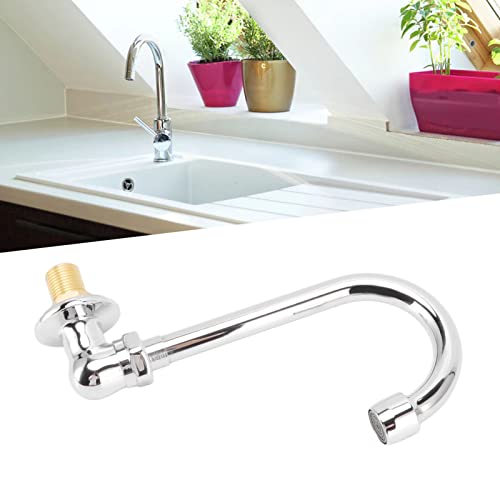Foot Pedal Faucet, Stainless Steel G12 Thread Wall Mounted Knee Valve Basin Tap Valve Bathroom Basin Faucet Set for Hospital Medical Laboratory