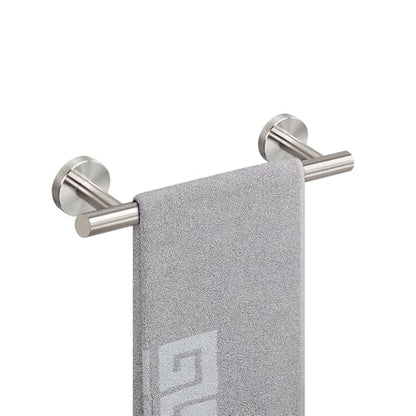 NearMoon Bath Towel Bar, Thicken Stainless Steel Shower Towel Rack Holder Wall Mounted for Bathroom, 10-lnch Overall Length-7-lnch Usable Hanging Space (1 Pack, Brushed Nickel) - color: Brushed Nickel, size: 10 Inch
