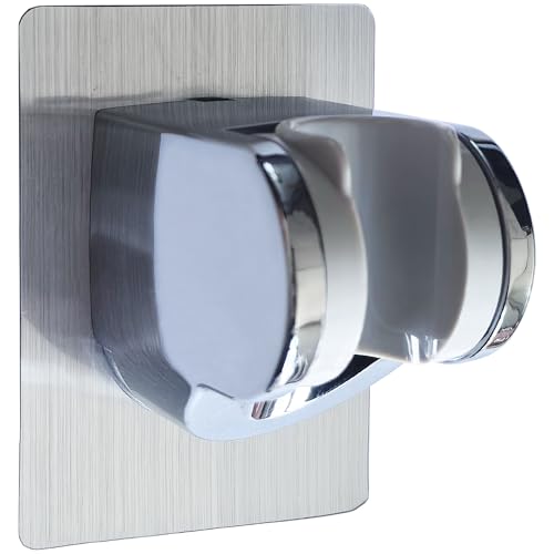 Strong Adhesive and Waterproof Shower Head Holder, Adjustable Handheld Shower Holder Wall Mount Shower Bracket by Lofekea - style: Silver and Gray - 1 Pack