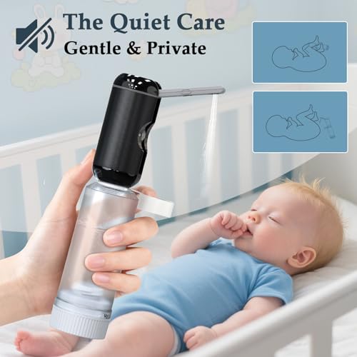 Portable Bidet for Travel, Rechargeable Waterproof Sprayer, Black | Portable Rechargeable Travel Bidet Sprayer Fits Various Water Bottles, Waterproof High Pressure Handheld for Personal Hygiene