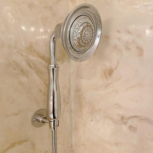 Shower Head Holder Wall Mount,Stainless Steel Handheld Shower Head Holder,Adjustable Shower Spray Holder Metal Shower Head Bracket - style: Brushed stainless steel