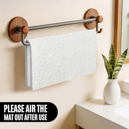 24 * 24in Shower Mat Bathtub Mat Non Slip | Bathmats Non Slip, Quick Drying Foot Scrubber Loofah Mats for Inside Shower, Tub, Bathroom, Home, White - color: White, size: 24" x 24" (Rectangular)