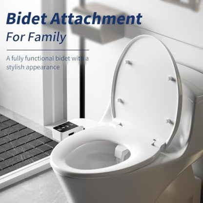 Bidet Attachment for Toilet, Retractable Self Cleaning Cold Water Bidets for Existing Toilets, Bidet Toilet Seat Attachment with Pressure Controls, Bidet Attachment for Frontal & Rear Wash, Black