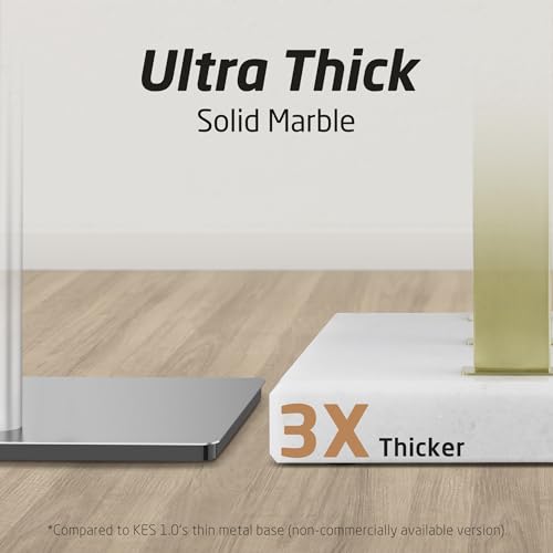 KES 3-Tier Freestanding Towel Rack with Marble Base, 36" Tall, Brushed Gold | Weighted Base Prevents Tipping, Anti-Slip Pads, No-Drill Assembly, Fits Bath Sheets And Hand Towels, For Humid Bathrooms - color: Gold
