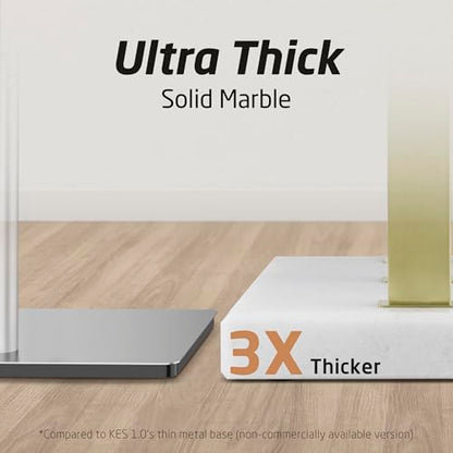 KES 3-Tier Freestanding Towel Rack with Marble Base, 36" Tall, Brushed Gold | Weighted Base Prevents Tipping, Anti-Slip Pads, No-Drill Assembly, Fits Bath Sheets And Hand Towels, For Humid Bathrooms - color: Gold