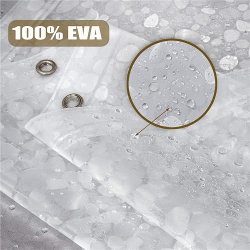 Clear Shower Curtain Liner – Waterproof EVA Plastic Shower Liner with Rustproof Metal Grommets and 12 Heavy Duty Hooks – Heavyweight Stall Shower Curtain for Bathroom(78.7" L X 70.8" W) - size: 78.7"L X 70.8"W
