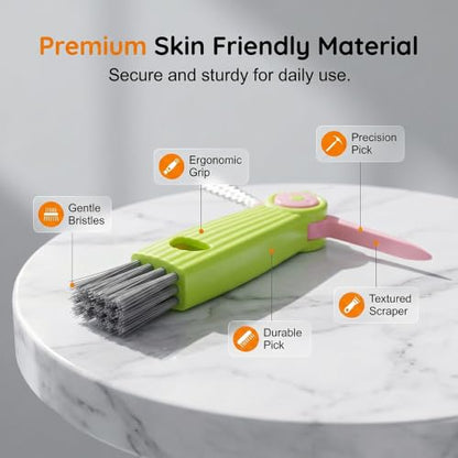 3 in 1 Cup Lid Cleaning Brush, 2026 New Multifunctional Crevice Cleaning Brush for Water Bottle Insulated Cup Tumbler Lid Groove Narrow Space Detail Cleaner Home Kitchen Gadgets (3PC) - color: 3pc