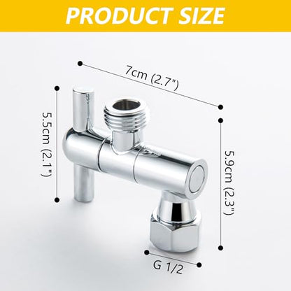 All Metal Adjustable Shower Head Extension Adapter, 360° Swivel Stainless Steel Showerhead Adapter for Fixed and Rain Showerhead, Chrome