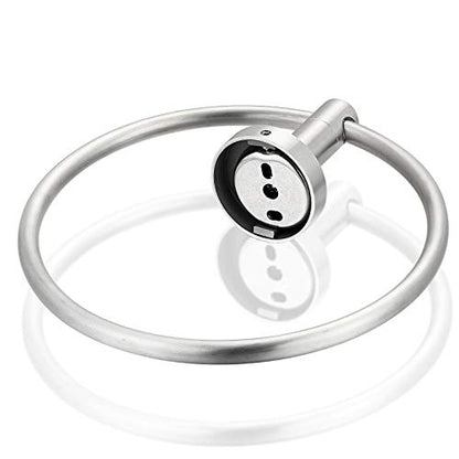 Bahroom Towel Ring Stainless Steel SUS 304,Circle Hand Towel Holder,Matte Round Towel Holder Wall Mount Towel Rack Silver - color: Towel Holder