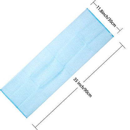 Boao 4 Pieces Exfoliating Washcloth Towel Japanese Washcloth African Sponge Skin Bath Wash Towel Korean Loofah Bath Cloth Shower for Body 35 Inches (Multicolor)