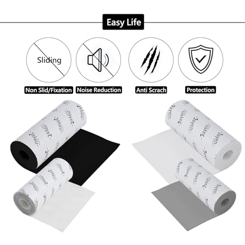 Non Slip Self Adhesive Silicone Cuttable Furniture Pads - 5x40 inch | widely used, functionality, easy to use - color: 5x40 White
