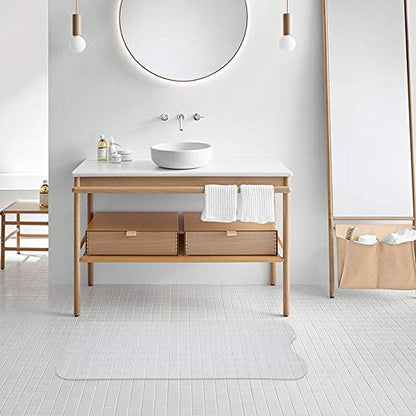 Bath Tub Shower Mat 39 x 15 Inch Non-Slip and Extra Large, Bathtub Mat with Suction Cups, Machine Washable Bathroom Mats with Drain Holes (Transparent)