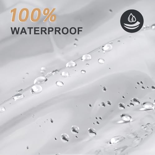 AmazerBath Heavy Duty Shower Curtain Liner 12 Gauge, 72 x 65 Inches Clear Shower Curtain Liner with 3 Clear Stones and 12 Grommet Holes, Weighted Plastic Shower Liner - size: 72"W x 65"L (Pack of 1)