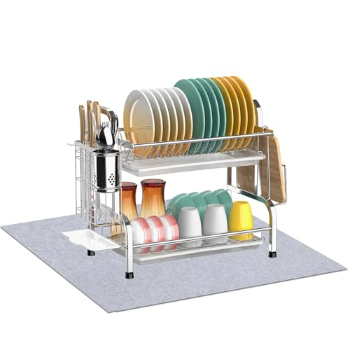 Under The Sink Mat,Cabinet Mat – Absorbent/Waterproof – Protects Cabinets, Premium Shelf Liner, Contains Liquids,Washable (24" W x 35" L) Light Gray - size: 24"W x 35"L