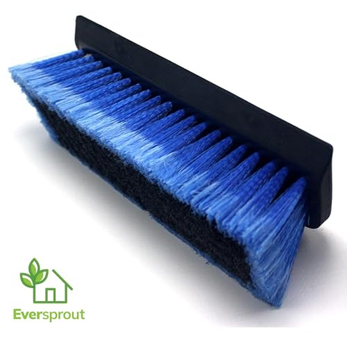 EVERSPROUT Scrub Brush, 1.5 to 3ft Pole, Rubber Bumper, No-Scratch | For Cars, Trucks, RV, Boats, Driveways, Decks, Patios, Decks, House Siding, 8-10ft Standing Reach, Non-Slip Grip, Lightweight - size: 3 feet