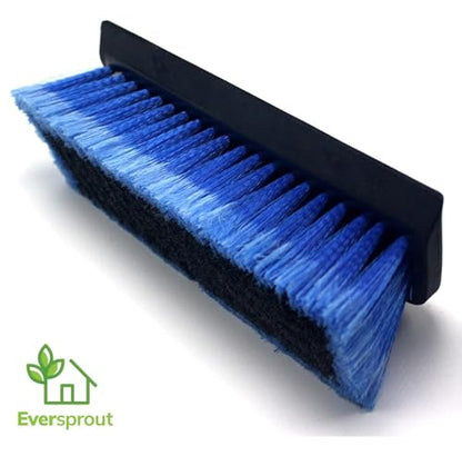 EVERSPROUT Scrub Brush, 1.5 to 3ft Pole, Rubber Bumper, No-Scratch | For Cars, Trucks, RV, Boats, Driveways, Decks, Patios, Decks, House Siding, 8-10ft Standing Reach, Non-Slip Grip, Lightweight - size: 3 feet