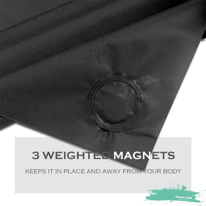 Black Plastic Shower Curtain Liner, 72x72 Inch Thin Lightweight Black Plastic Bathroom Shower Showroom Inner Curtain with Rustproof Metal Grommet Holes and Weighted Magnets - color: B03-black, size: 72"W x 72"L (Pack of 1)