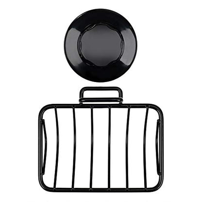 Super Powerful Vacuum Suction Cup Shower Soap Dish - Strong Rustproof Stainless Steel Soap Saver Sponge Holder for Bathroom & Kitchen Sink, Black - color: Black