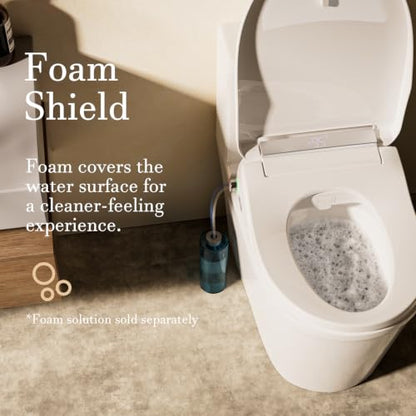 Bidet Toilet Seat Elongated, Heated Electric Bidet Foam Shield | Warm Water Wash & Warm Air Dryer, LED Display Screen, Self-Cleaning Nozzle, Soft Close Lid, Night Light, Remote & Heated Seat - style: Display – Premier
