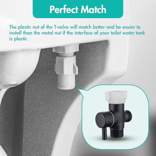 BARROCK Handheld Bidet Sprayer for Toilet, Stainless Steel Metal Made Baby Cloth Diaper Spraying Kit, Bathroom Toilet Bidet Attachment Set for Bathing Pets and Feminine Washing,Matte Black and Gold - color: Black and Gold