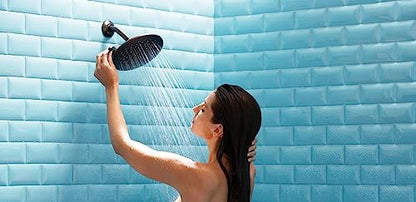 Moen S6320ORB Velocity Two-Function Rain Shower Shower Head with Immersion Technology for a High-Pressure Rinse, 8-Inch, Oil Rubbed Bronze - color: Oil Rubbed Bronze, style: Basic